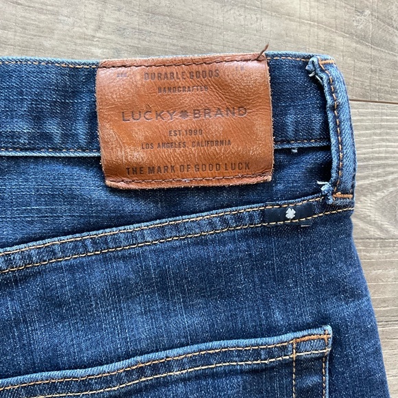 38x30 Lucky Brand 410 Athletic Fit Jeans Men's Blue Dark Wash Stretch 7MP1965T2 - Picture 14 of 14